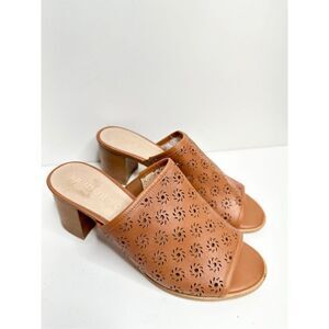 Jack Rogers Sandals Womens Size 6 Brown Roonie Open Toe Perforated Leather Slide